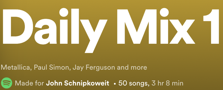jschnip's tweet image. Jamming - @SpotifyUSA gets me