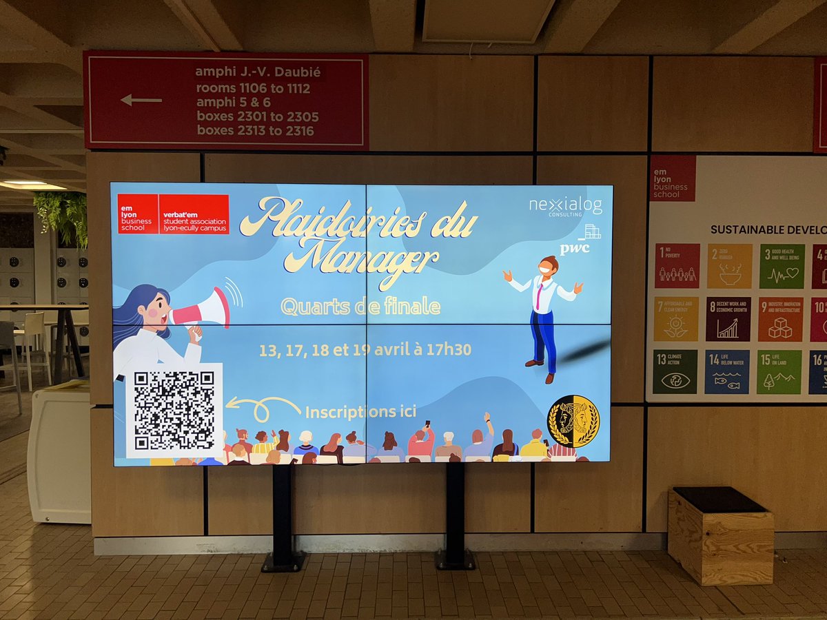 Concours d’éloquence ce soir à <a href="/EMLYON/">emlyon business school</a> ! Je bois leurs paroles et comme chaque fois, je ressors ivre de bons mots et d’argumentaires rondement menés ! Bravo <a href="/VerbatEM/">Verbat'EM</a>  !