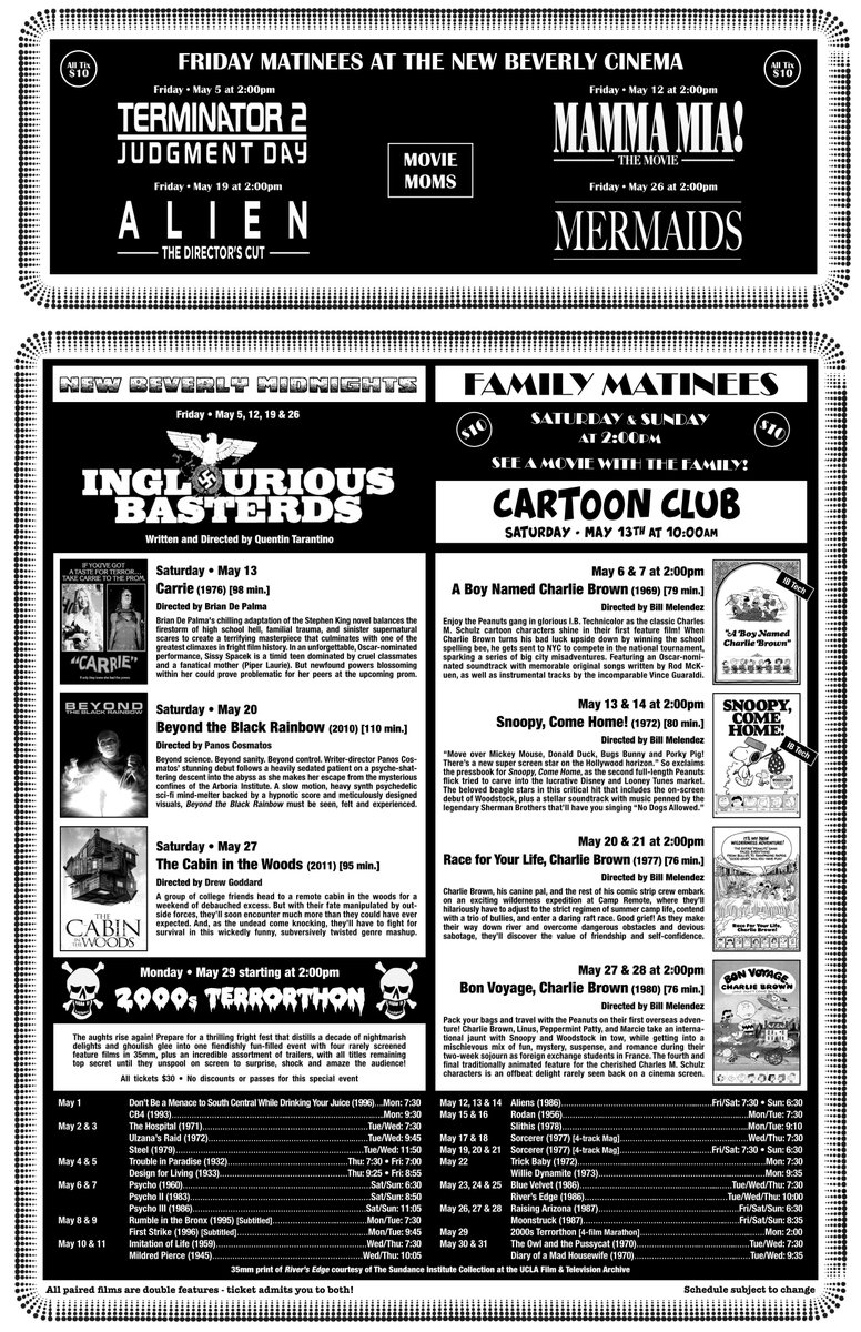 newbeverly's tweet image. Catch a film in 35mm at the New Bev this May! Snoopy matinees, Jackie Chan blockbusters, a Psycho triple feature, an unmissable 35mm print of William Friedkin’s Sorcerer w/ thunderous 4-Track Mag sound, plus much much more! Please RT + let us know what you’re most excited to see.
