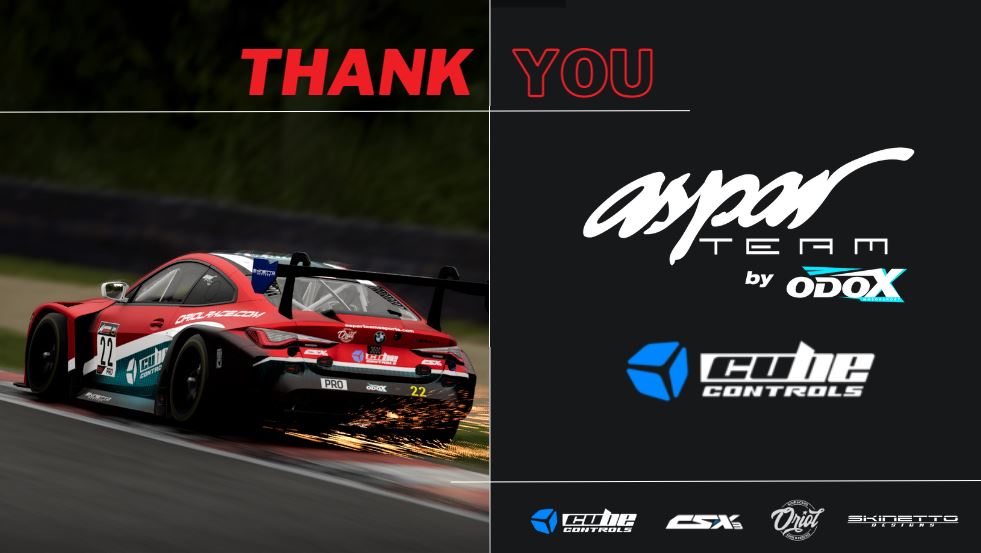 Todo viaje tiene un final y este es el nuestro con la colaboración de Aspar Team. 
Ha sido un placer llevar la marca Aspar en los campeonatos este año. 
Muchas gracias por el apoyo, converger los dos mundos no ha sido tarea fácil. También agradecer a Cube Controls, su implicación