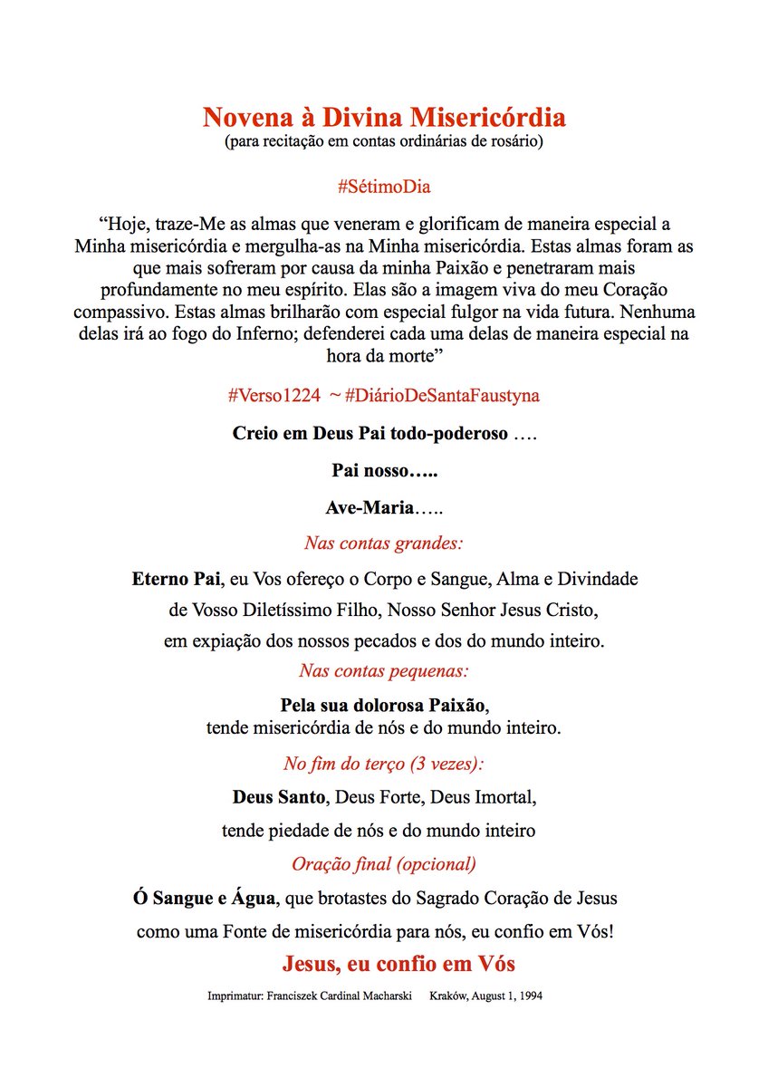 SantaFaustynaPT's tweet photo. “Hoje, traze-Me as almas que veneram e glorificam de maneira especial a Minha misericórdia e mergulha-as na Minha misericórdia” v1224 #NovenaÀMisericórdiaDivina ~ #7Dia
#QuintaFeira da #Oitava da #Páscoa #Alleluia #Alleluia #DeusVence #GodWins https://t.co/jJ1SgtWucM