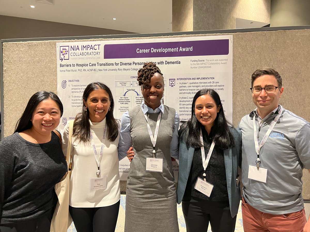 HIGN at NYU Meyers (@hign_nyu) on Twitter photo The NIA IMPACT Collaboratory annual meeting had strong representation by @HIGN affiliated faculty and staff! From left: program officer <a href="/kimcheng/">kimcheng</a> and professors, <a href="/dr_sadarangani/">Tina Sadarangani</a>, <a href="/JasT_PhD/">Jasmine Travers, PhD, RN, AGPCNP-BC</a>, Komal Murali, @abbrody The NIA IMPACT Collaboratory annual meeting had strong representation by @HIGN affiliated faculty and staff! From left: program officer <a href="/kimcheng/">kimcheng</a> and professors, <a href="/dr_sadarangani/">Tina Sadarangani</a>, <a href="/JasT_PhD/">Jasmine Travers, PhD, RN, AGPCNP-BC</a>, Komal Murali, @abbrody