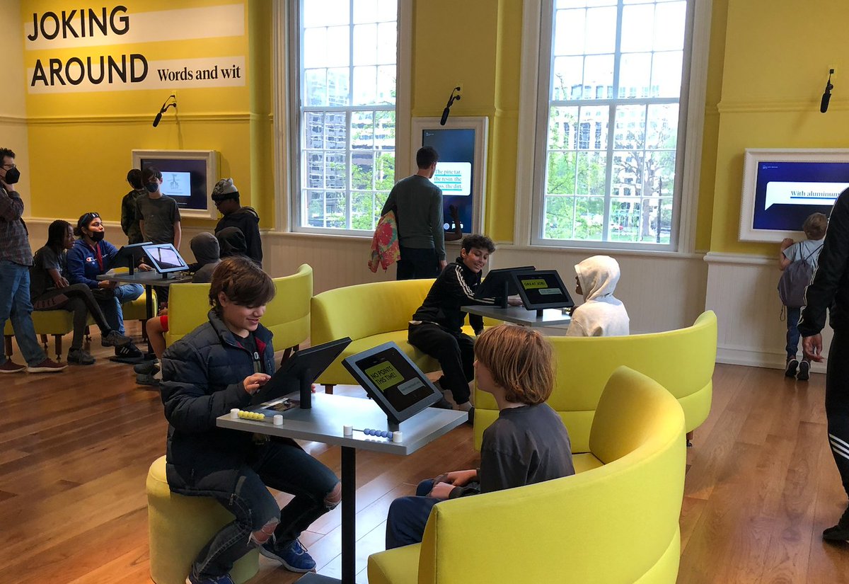 DCISchool's tweet image. Our 6th-grade English Learner Development class visited @PlanetWordDC, a voice-activated, interactive museum, to explore language! #ibforall #language