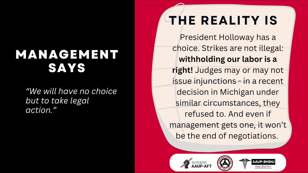 President Holloway has been sending a lot of emails lately. Let's read between the lines. #RUOnStrike