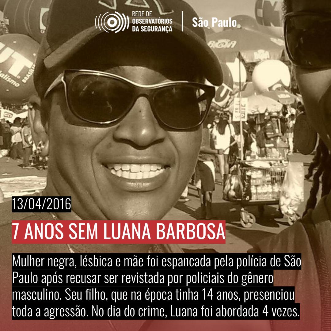 ✊🏿Por negar ser revistada por policiais homens, Luana Barbosa foi brutalmente espancada pelos agentes. Até hoje, sua morte é um caso emblemático que mostra as profundas camadas da violência racista, de gênero e lesbofóbica em todo Brasil. Não esqueceremos. Justiça por Luana!