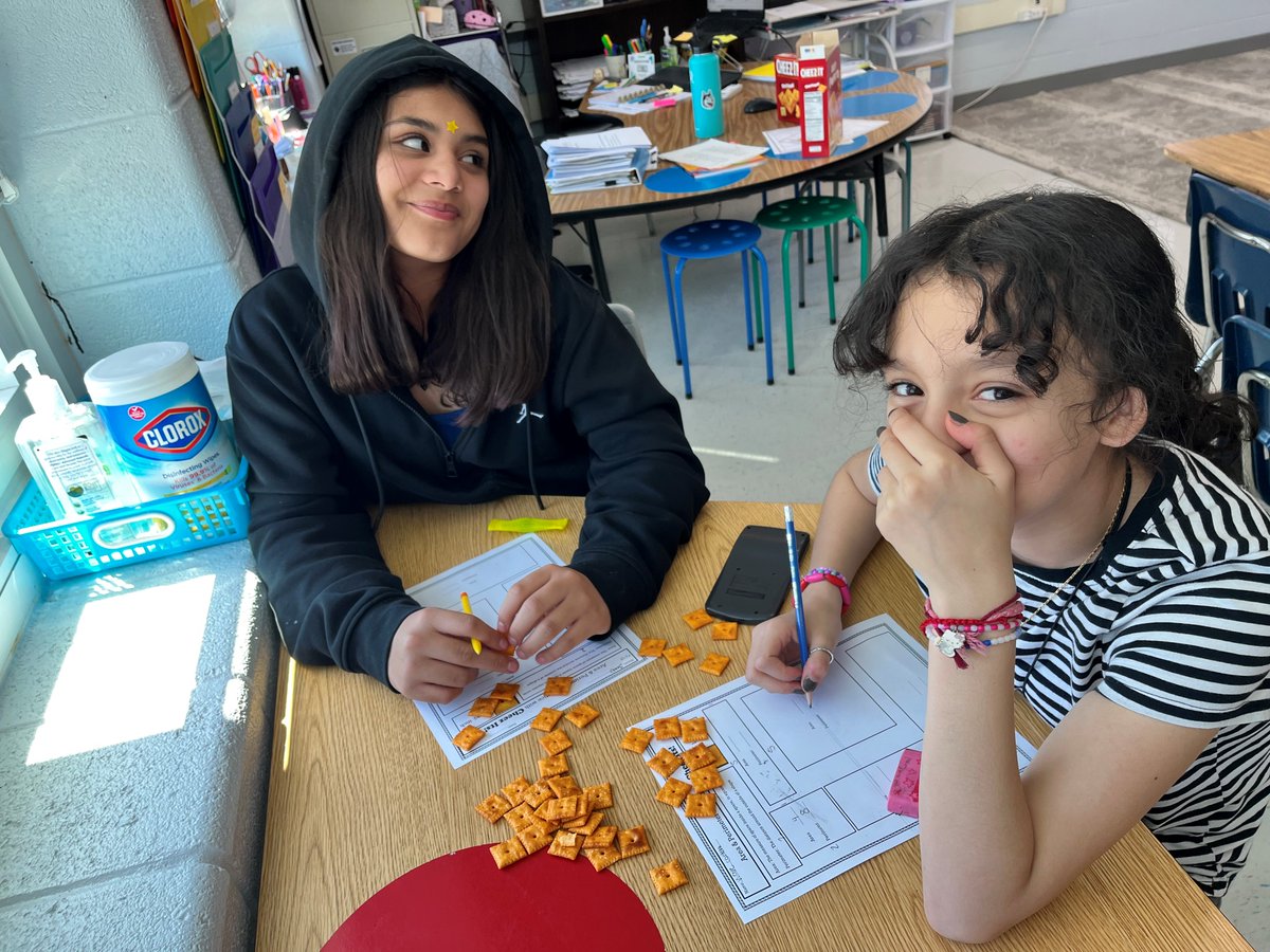HyblaValley6th's tweet photo. Using Cheese Its to review Area and Perimeter!! @HyblaValleyES @FCPSR3 #HyblaValleyHuskies https://t.co/tTa3f3HLK0