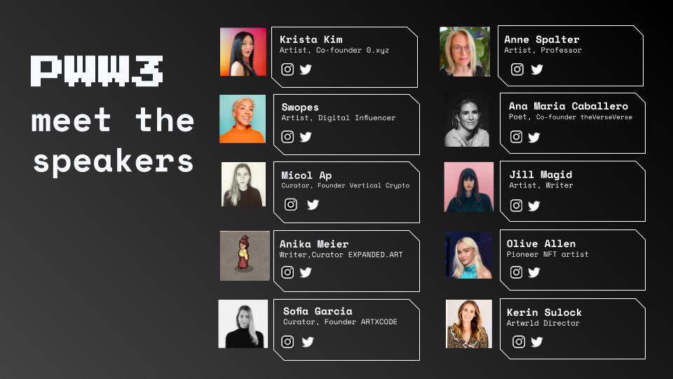 Ana María Caballero (@caballeroanama) on Twitter photo Tonight <a href="/NeueHouse/">NeueHouse</a> sees the launch of Portraits of Women in Web3.
Honored to be speaking alongside <a href="/annespalter/">Anne Spalter</a> <a href="/Krista_Kim/">Krista Kim</a> <a href="/Swopes/">Elise ✨</a> <a href="/micolmicolmicol/">micol</a> <a href="/JillMagid/">Jill Magid</a> <a href="/postanika/">anika meier</a> <a href="/IamOliveAllen/">Olive Allen</a> <a href="/sofiagarcia_io/">sofia garcia</a> <a href="/La_Raina_Marie/">Raina Marie</a> <a href="/cocodolle/">CocoDolle</a> Tonight <a href="/NeueHouse/">NeueHouse</a> sees the launch of Portraits of Women in Web3.
Honored to be speaking alongside <a href="/annespalter/">Anne Spalter</a> <a href="/Krista_Kim/">Krista Kim</a> <a href="/Swopes/">Elise ✨</a> <a href="/micolmicolmicol/">micol</a> <a href="/JillMagid/">Jill Magid</a> <a href="/postanika/">anika meier</a> <a href="/IamOliveAllen/">Olive Allen</a> <a href="/sofiagarcia_io/">sofia garcia</a> <a href="/La_Raina_Marie/">Raina Marie</a> <a href="/cocodolle/">CocoDolle</a>