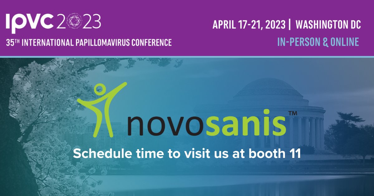 Novosanis's tweet photo. We'll be exhibiting at the International Papillomavirus Conference (IPVC) meeting in Washington DC, Monday the 17th through the 21st. Schedule time to discuss how to leverage the at-home, self-sampling with the Colli-Pee™ device. #IPVC2023 #HPVprevention
https://t.co/tEZ36QvLl8 https://t.co/kZsoyetzGW