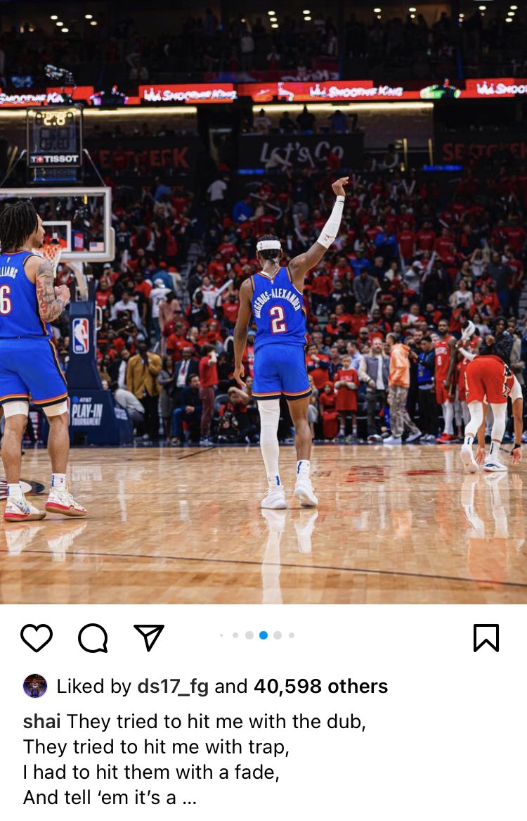 SGA just dropped his latest Instagram bars: