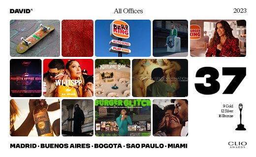 13 ideas. For 6 different clients. All offices winning. #OneTeam ❤️ 
Thank you @ClioAwards