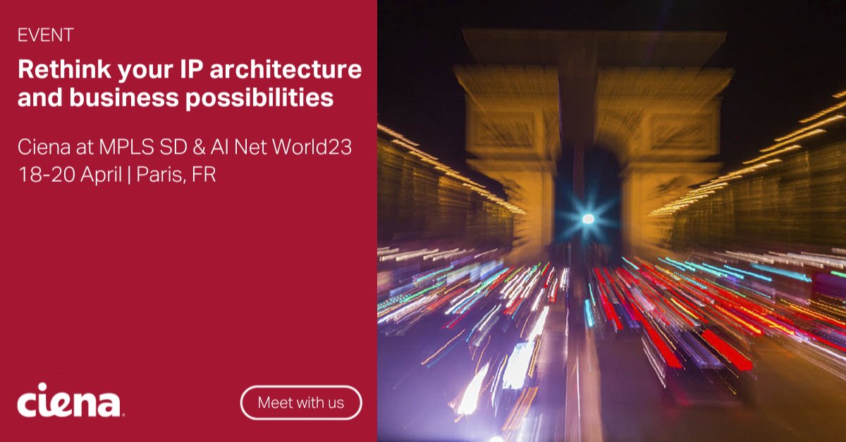 Join us at MPLS SD &amp; AI Net World23 to go beyond IP to achieve a simpler, more scalable, and sustainable future. Meet with us to learn how: bit.ly/3ZzW3E9

#MPLSWC23 bit.ly/3zXcjo5