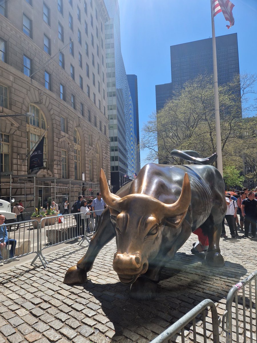 GM to you all 💚 
Long time away from CT as im super busy IRL but...
Now in NY and I see a bull 🙏
LFG #WAGMI