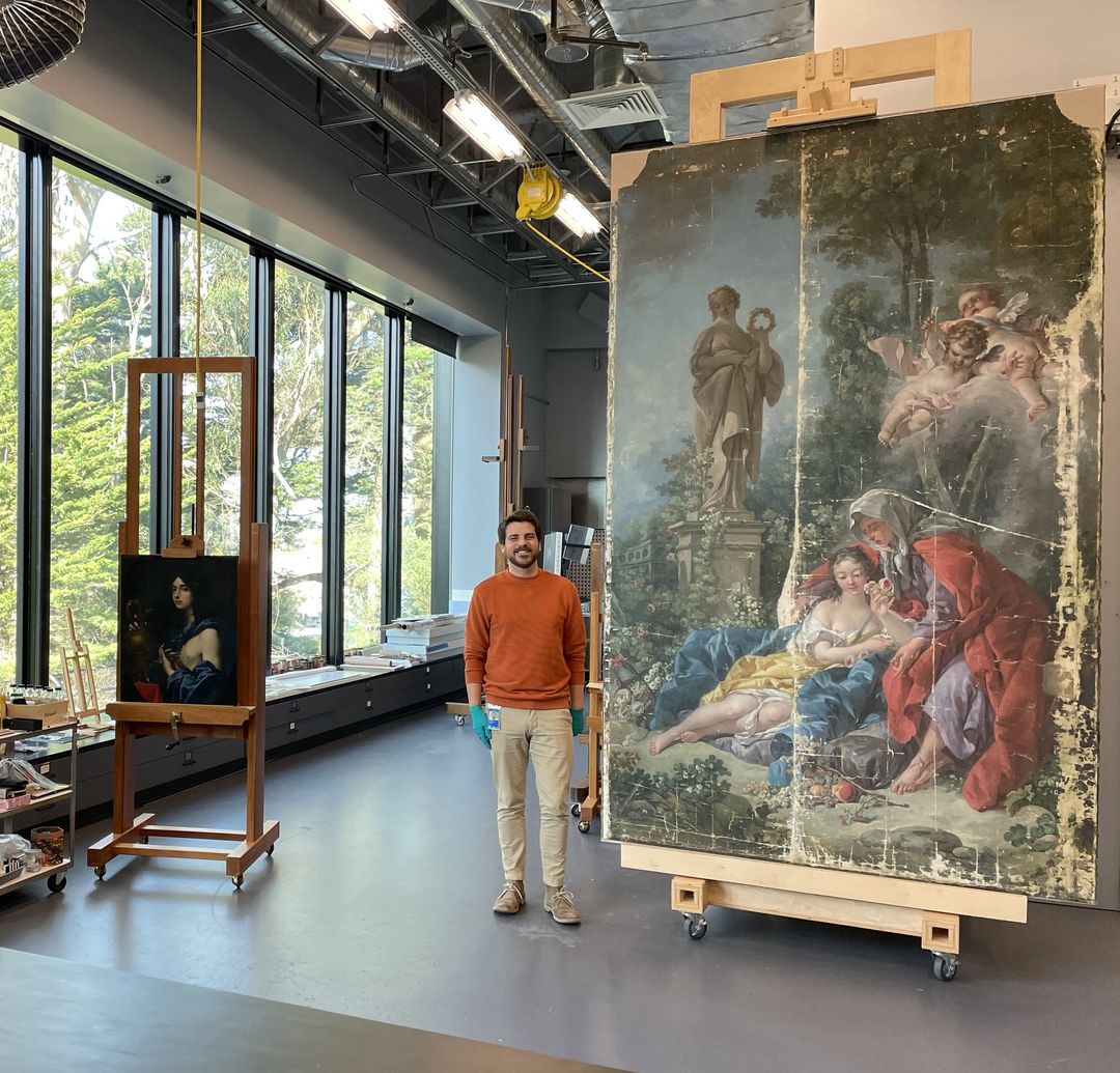 AndHistories's tweet photo. This past November, Art History alum Isaac Messina (B.A. ’14, M.A. ’15) started a new position as Assistant Paintings Conservator at the Fine Arts Museums of San Francisco (the de Young Museum and the Legion of Honor). https://t.co/l5jyefOxAp