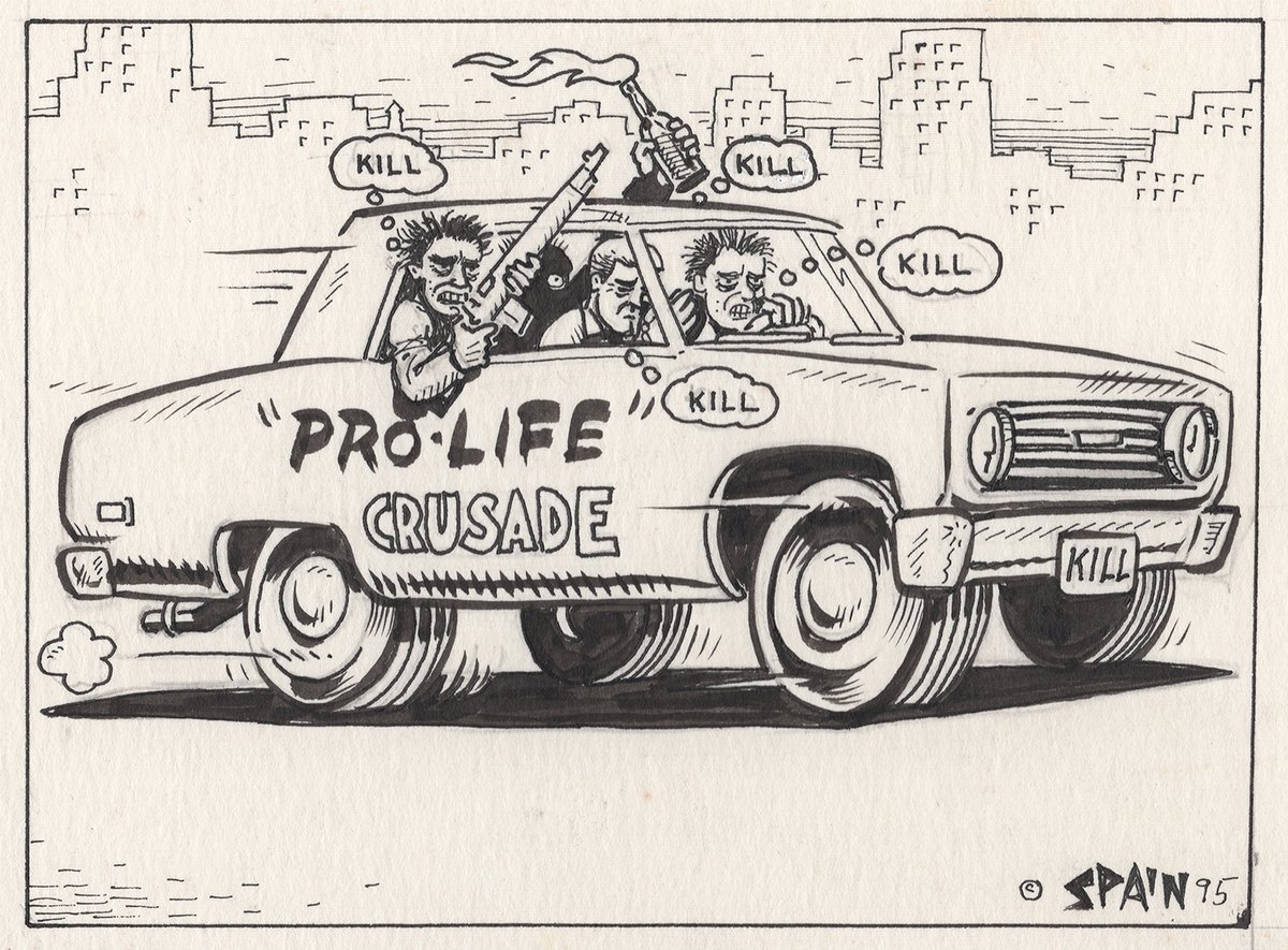 Spain had this to say about the "pro-life" movement. See the documentary on the man and his art. Now playing on Amazon!

Please rate &amp; review!
Bad Attitude: The Art of Spain Rodriguez
amzn.to/3WSwgpg