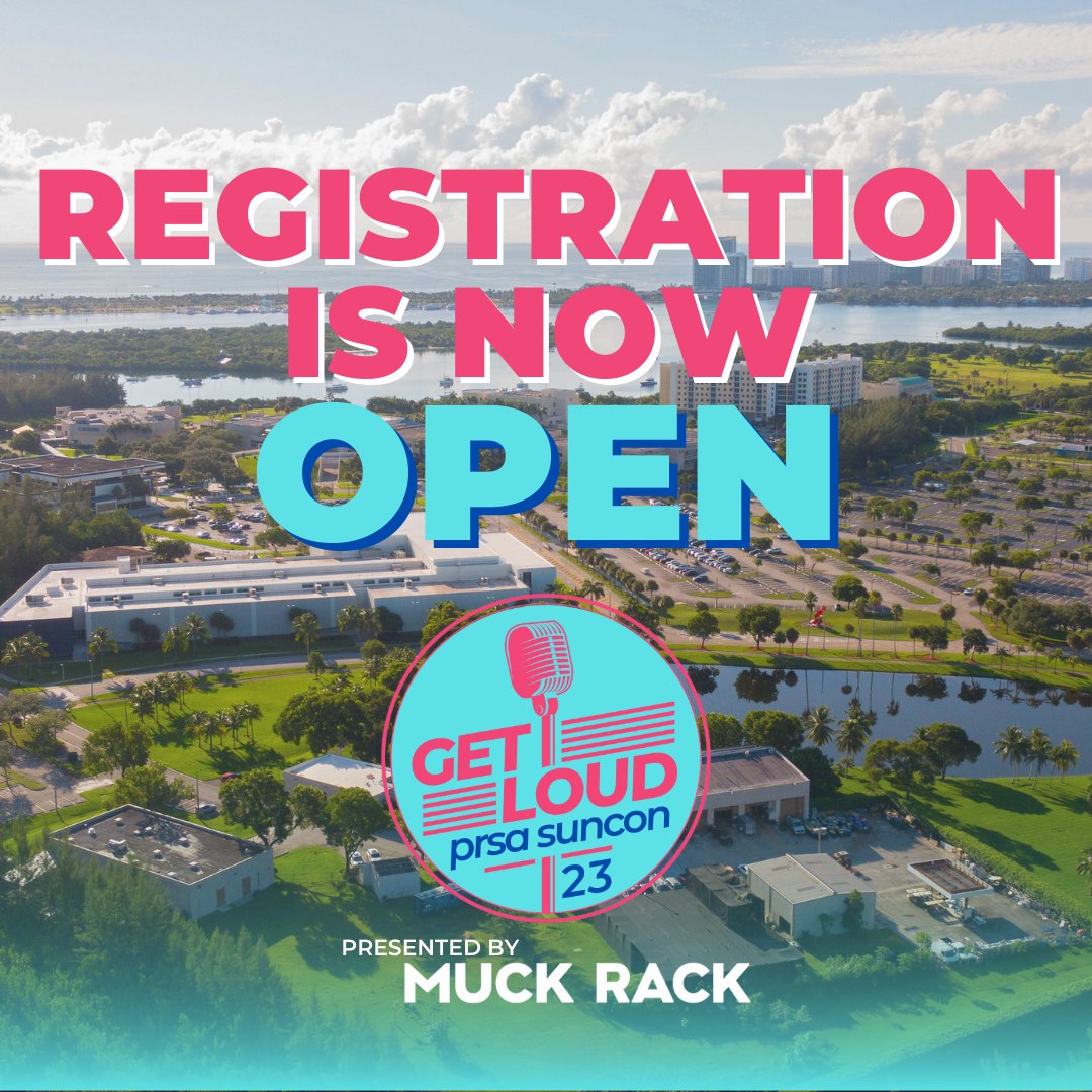 PRSAFTL's tweet photo. Register today and save for this year’s #SunCon23 presented by @MuckRack! 🏖️
Don’t miss out on the lowest price available and enjoy two days of learning and professional development tailored directly for communication and #publicrelations professionals. ⏱️
https://t.co/h944rxzXvK https://t.co/XrQ6QWLOA7