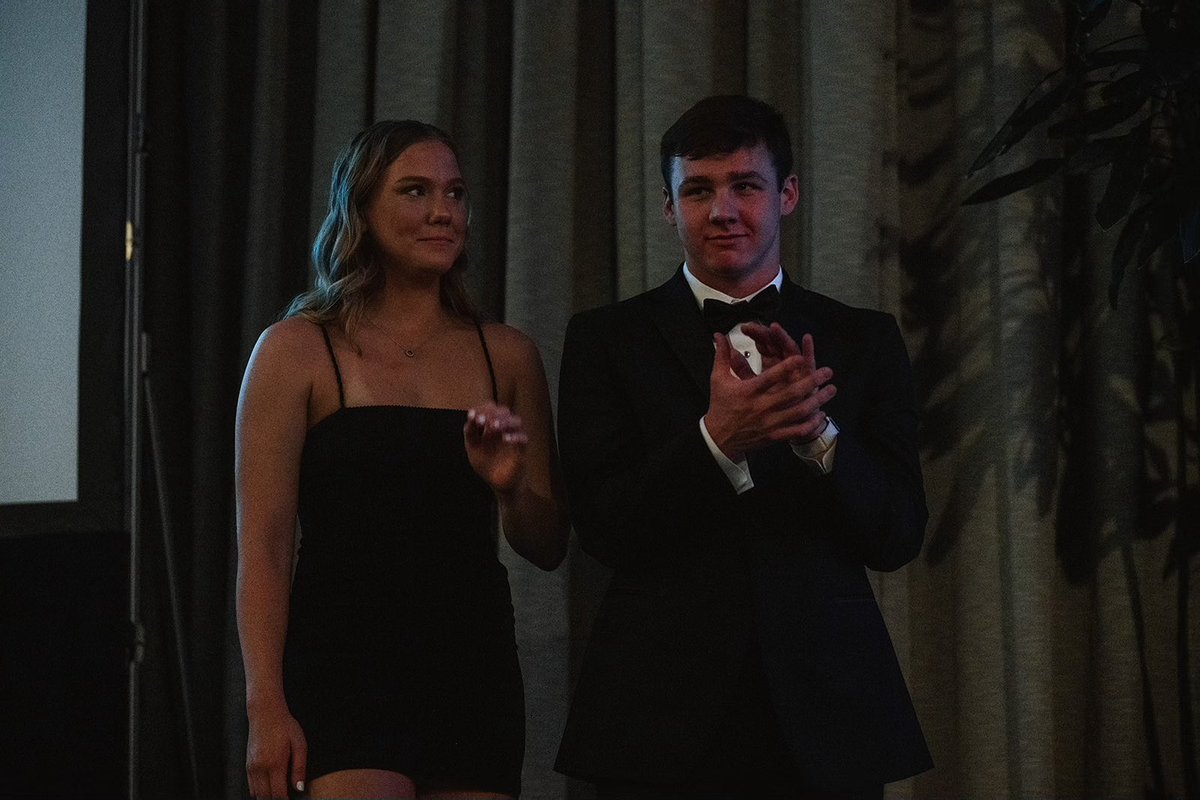 XavierSWIM's tweet photo. What a night! Huge thanks to our outstanding hosts Clare Bosse and Nathan Wall at last night’s XSPYS, Sponsored by Kemba Credit Union! https://t.co/gUNoNuPiLd