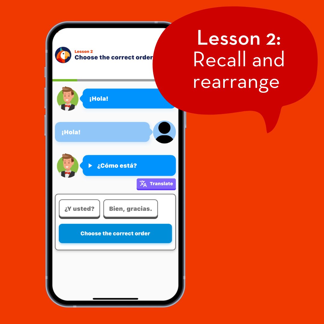 golingoapp's tweet photo. The golingo advantage: Start speaking from the very first lesson!
Lesson 1: Each sentence is broken down to aid learning.
Lesson 2: Recall or rearrange words into sentences, saying things out loud as you go so it sticks!
Lesson 3: Go for it!
#speakingapp #languageapp https://t.co/6XFPI3PnhQ