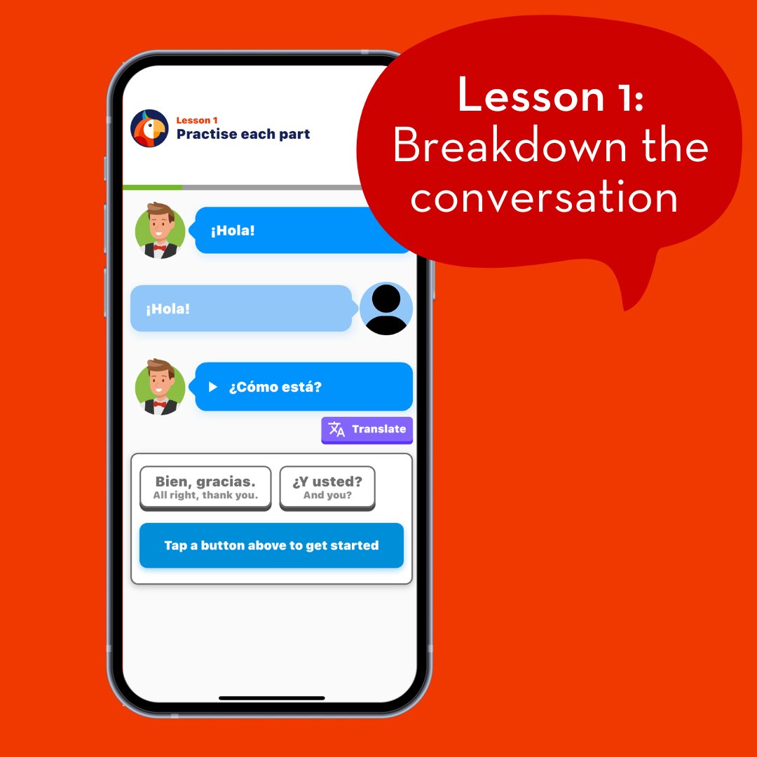 golingoapp's tweet photo. The golingo advantage: Start speaking from the very first lesson!
Lesson 1: Each sentence is broken down to aid learning.
Lesson 2: Recall or rearrange words into sentences, saying things out loud as you go so it sticks!
Lesson 3: Go for it!
#speakingapp #languageapp https://t.co/6XFPI3PnhQ