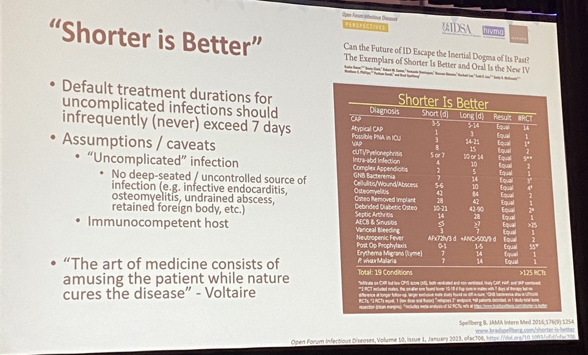 HFHInfDisFellow's tweet photo. Oral is the new IV, shorter is better… and you can use TMP/SMX for GAS! Let’s talk about dogma in stewardship! #IDTwitter #SHEAspring2023 #NOPAT @EmilySpivak https://t.co/x6WZ2f2Cf7