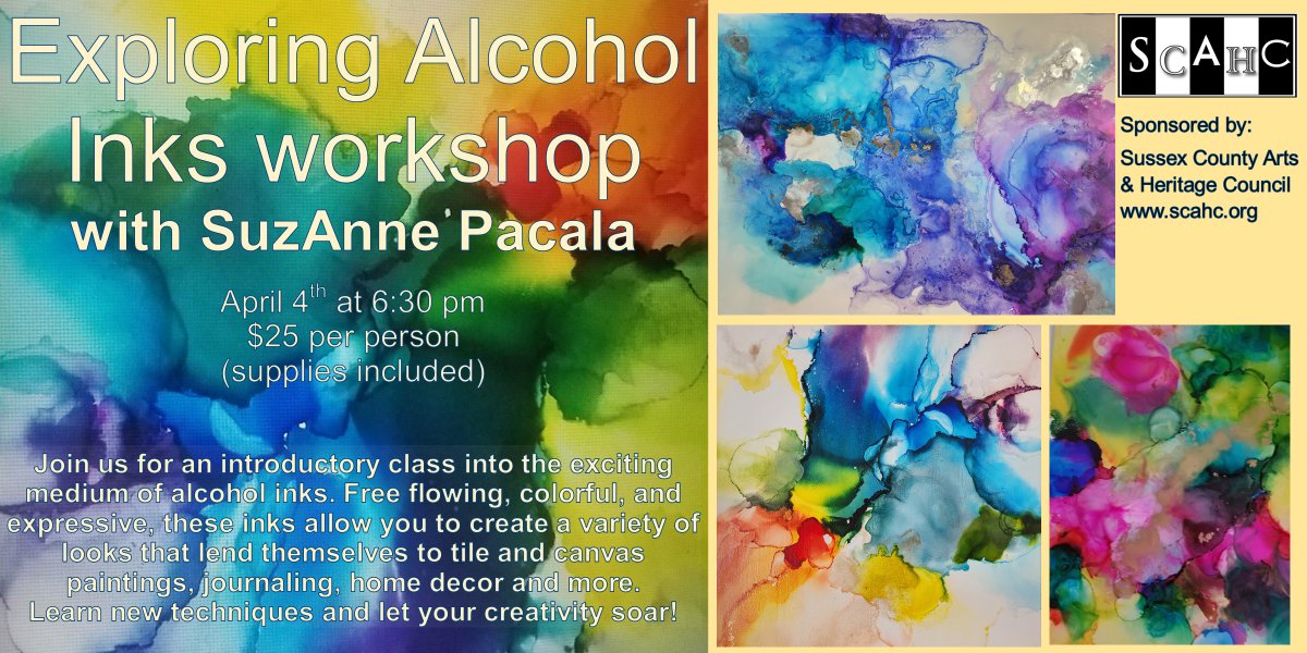 Sussex County Arts & Heritage Council (@scahcnj) on Twitter photo Check out "Exploring Alcohol Inks workshop with SuzAnne Pacala (April 2023)" eventbrite.com/e/exploring-al… <a href="/Eventbrite/">Eventbrite</a> Check out "Exploring Alcohol Inks workshop with SuzAnne Pacala (April 2023)" eventbrite.com/e/exploring-al… <a href="/Eventbrite/">Eventbrite</a>