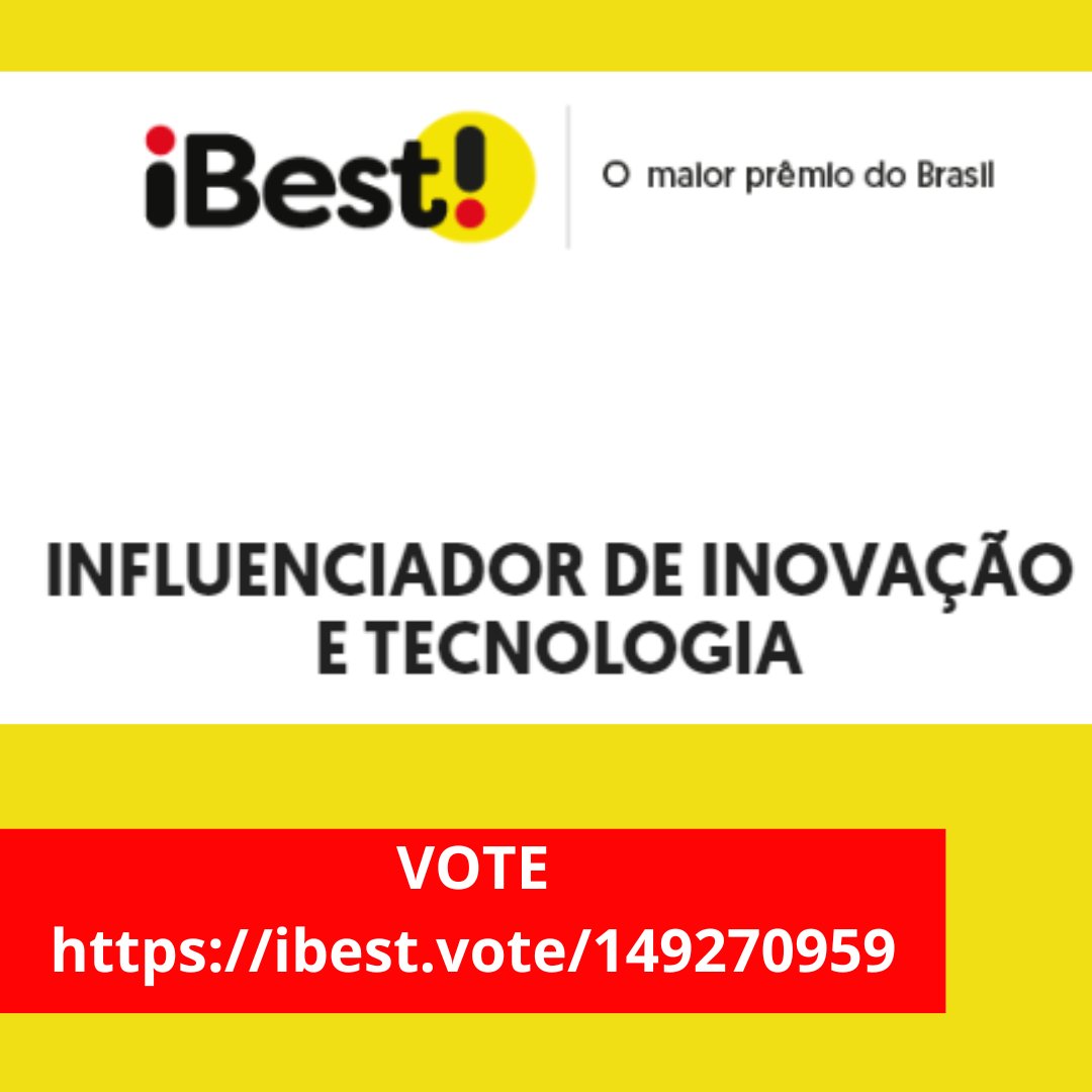 Se é para  criar novas narrativas sobre pessoas negras, tecnologia e inovação, este também é um espaço em que devemos estar.

Nossa CEO <a href="/passalanorh/">Andreza Deza ⭐</a> foi indicada ao  <a href="/PremioiBest/">Prêmio iBest</a>  na categoria INFLUENCIADORA DE INOVAÇÃO E TECNOLOGIA.

Vote: ibest.vote/149270959