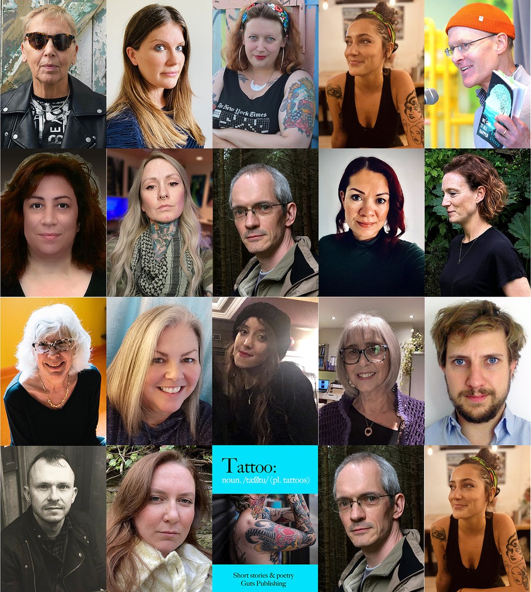 GutsPublishing's tweet photo. Introducing our wonderful Tattoo Anthology contributors! We'll be publishing the book in September and pre-orders will be available on our website soon! #anthology #tattoo https://t.co/A9Zc2EE4g1 https://t.co/oOMt7GzRee
