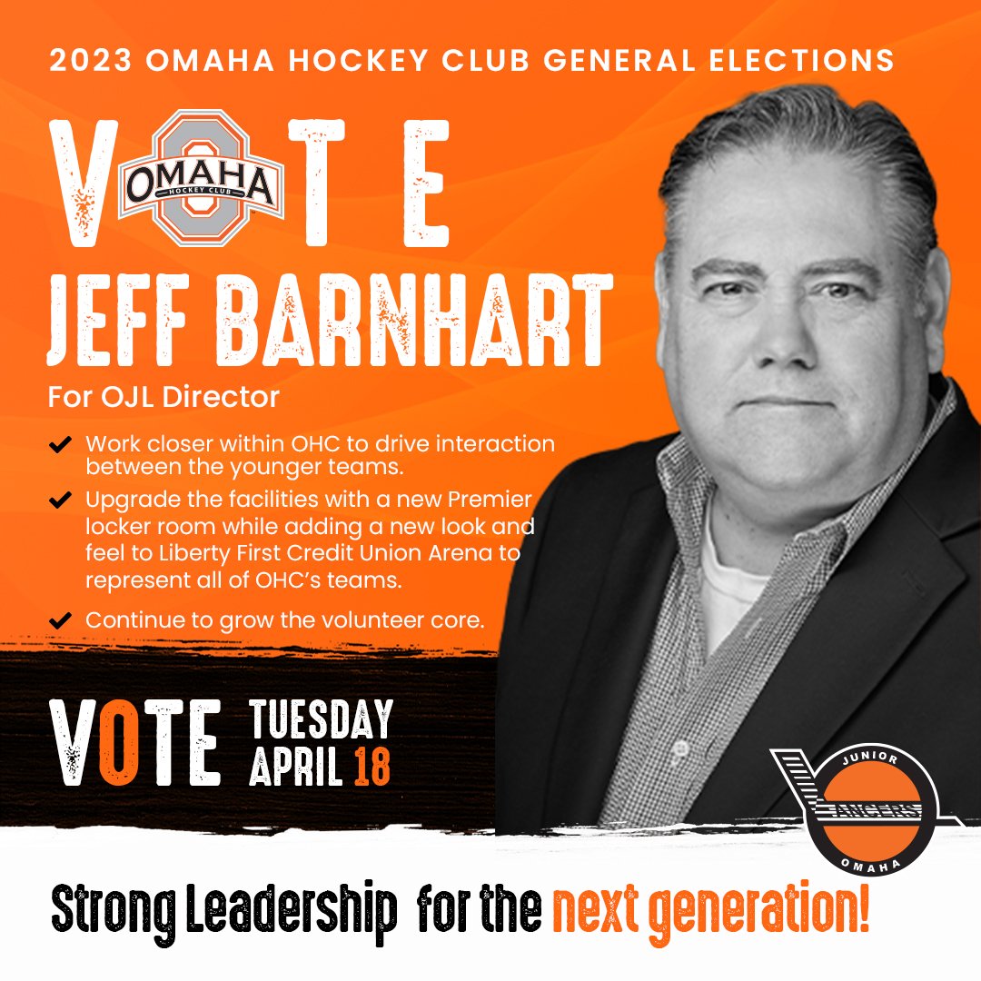 OJLHockeyClub's tweet image. If you missed the post about OHC elections on April 18, here is a reminder Voting links will come to your registered email with OHC/NGIN.  If you are a lifetime member or coach be sure you have updated your info.  

Jeff would love your support!