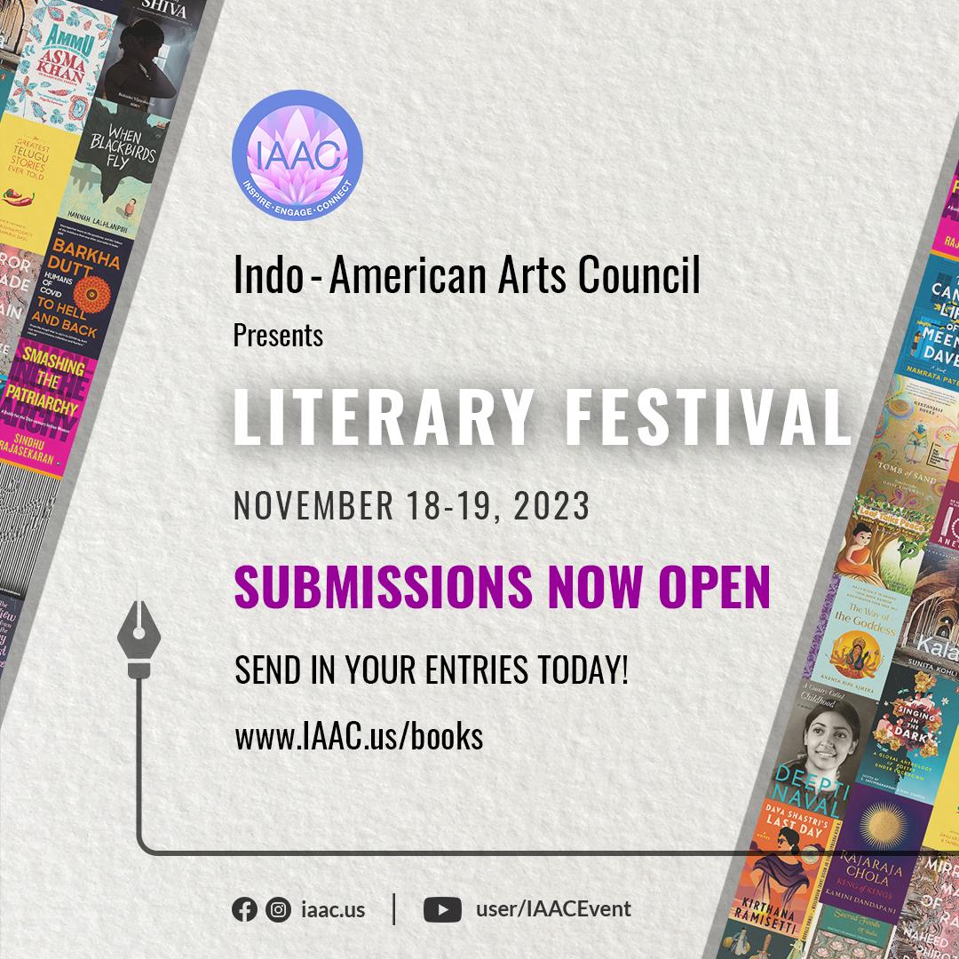 Join us in celebrating the vibrant and diverse cultures of India through your written word at the IAAC Literary Festival 2023! IAAC invites published works of poetry, fiction, non-fiction, drama and children's literature that echoes this year's theme 'courageously creative'!