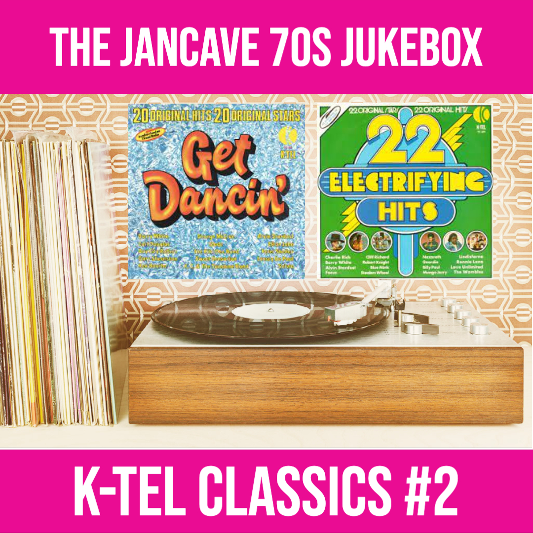 thejancave's tweet photo. At 8pm Jan's back with another K-Tel Classics show for you - this week she's chosen 2 more albums, both with 1974 hits on : Get Dancin' and 22 Electrifying Hits !   #KTel #KTelClassics #vinylrecords #thejancavejukebox #seventiesmusic https://t.co/8LCIxaa7Y6