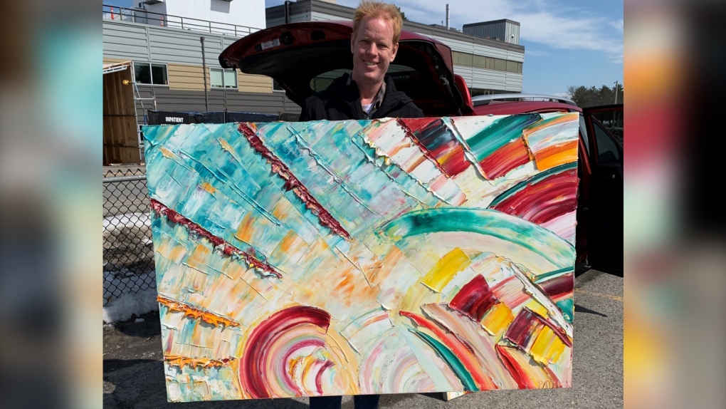 After spending 99 days receiving life-saving care at QCH, John made a very special, artistic donation to our hospital and our ICU team.

The Renfrew artist's beautifully crafted paintings will adorn the walls of our hospital and our ICU.

<a href="/ctvottawa/">CTV Ottawa</a> story: bit.ly/40ablzw