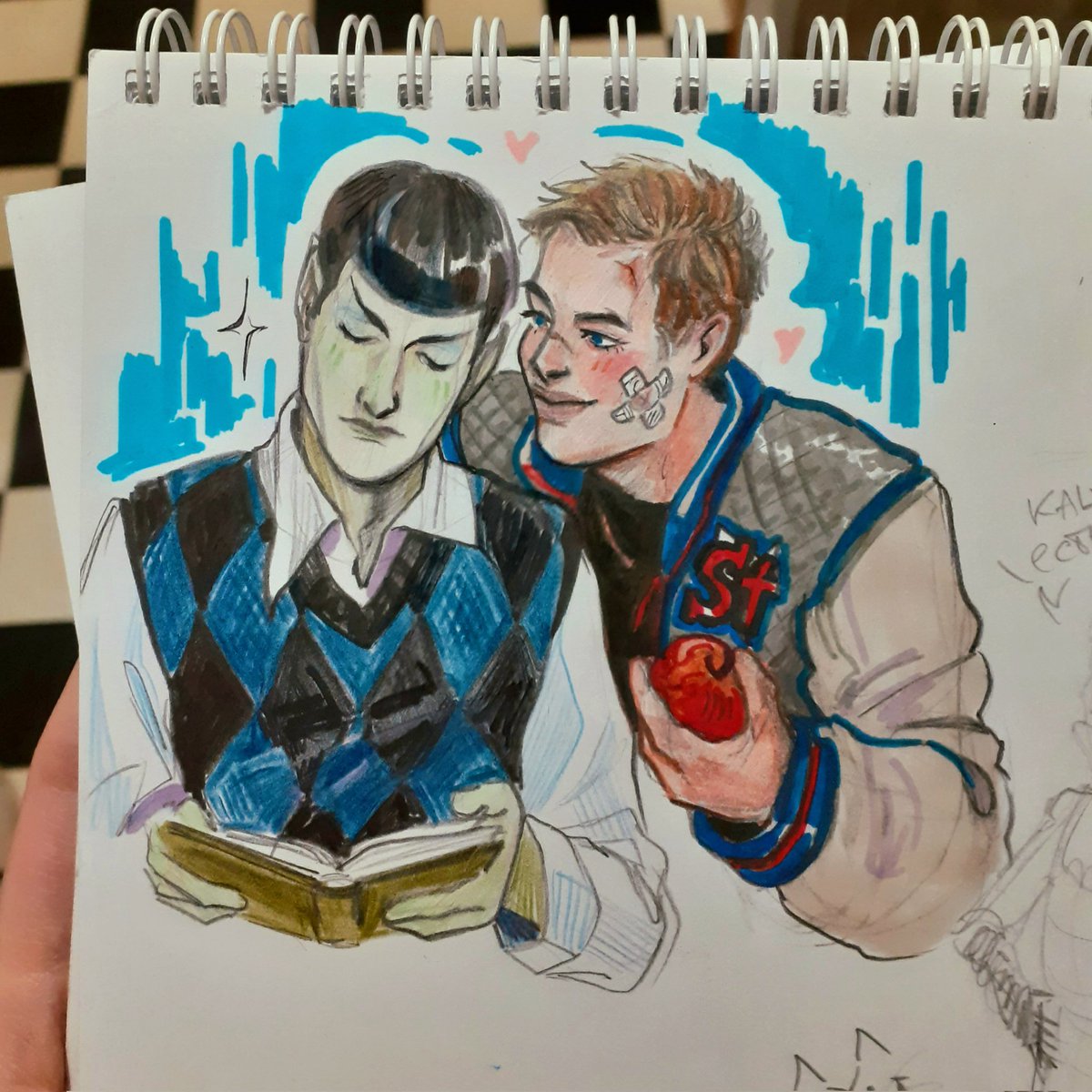 Она была чокнутой на скул ау 
#aos #startrekreboot #spirk #aosspirk #aoskirk #aosspock #jimkirk #spock