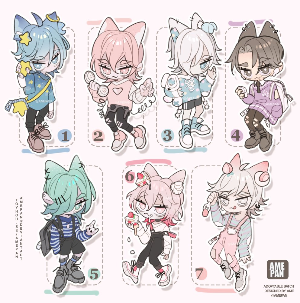 amepan_'s tweet image. cheeb cuties adopt batch [OPEN]  #chibi #chibiadopt deviantart.com/amepan/art/che…