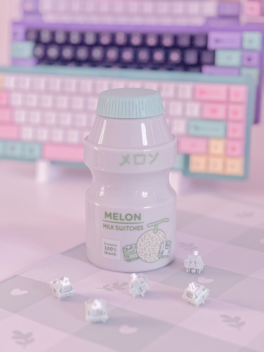 peri 🎀 on Twitter "Swapping out SP Star Yanyus for Melon Milk switches in my Nature Witch keeb
