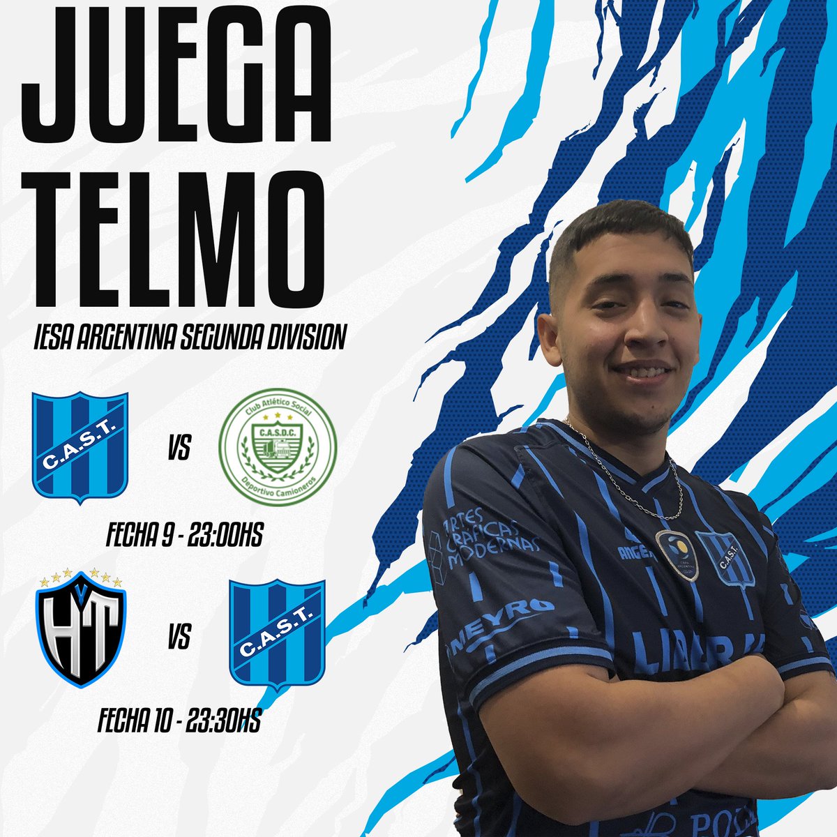 #FIFA22 #PS4 <a href="/IESAFIFAar/">IESA Argentina</a>

JUEGA TELMO⚽

FECHA 9
🆚 <a href="/casdcamioneros/">Club Camioneros</a>

⏰23:00

FECHA 10
🆚 @hachaytizaes
⏰ 23:30

#TodoTelmo