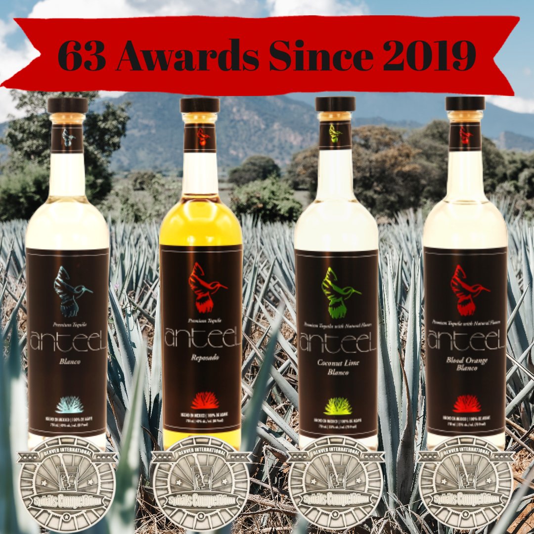 Anteeltequilas's tweet photo. 4 more awards from the Denver International Spirits Competition! 

#awardwinning #tequilas #drinksindustry #margarita https://t.co/QIvpWKtyfg