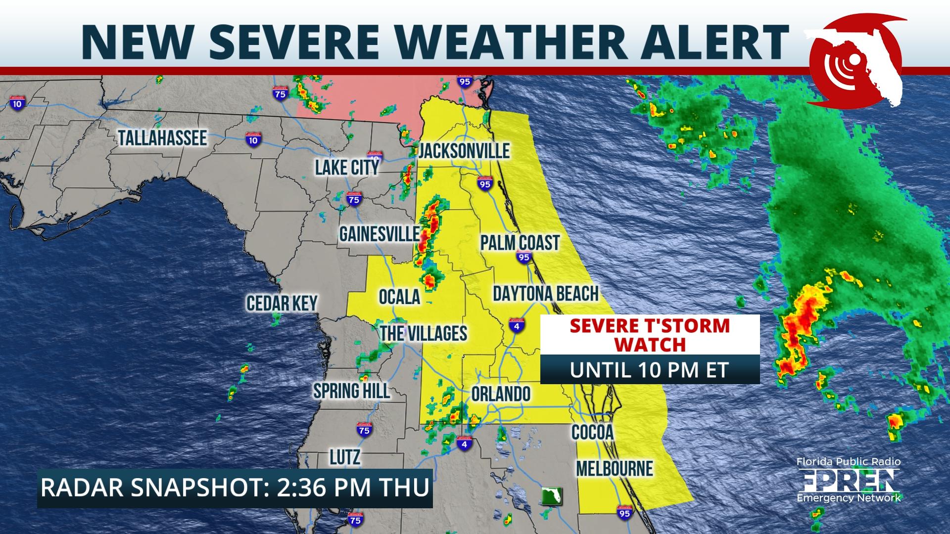 Florida Storms on Twitter "A severe thunderstorm watch is in effect