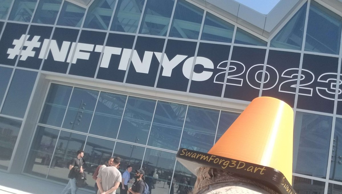 SwarmForg3D's tweet photo. My cones are invading #NFTNYC2023!!
Find me there in person and claim a 3D cone from me! https://t.co/MBVxLQUol8