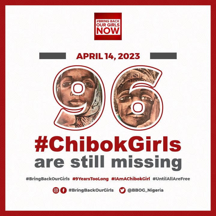 #9YearsTooLong #HopeEndures
Can't believe we've been on this journey for NINE years!😔
#BringBackOurGirls