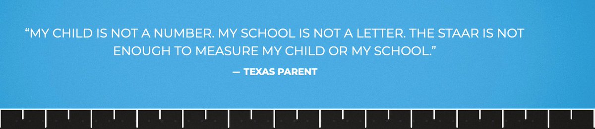 Our schools and our students are so much more than ONE TEST on ONE DAY. So this legislative session, let’s reimagine how we capture and assess performance in Texas schools beyond #STAAR.

It is time to #MeasureWhatMatters

#txlege #txed
raiseyourhandtexas.org/advancing-publ…