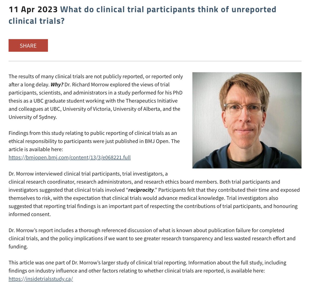 Therapeutics Initiative (TI) tweet media