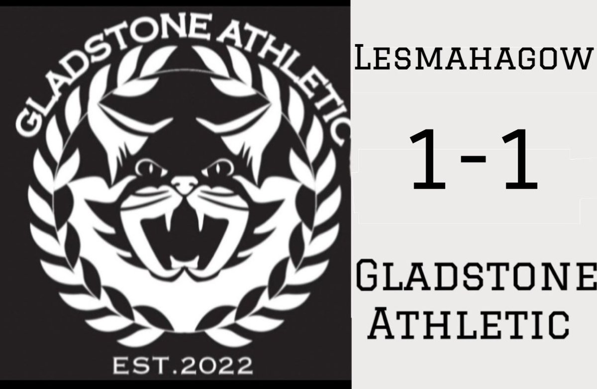 Full time in Motherwell <a href="/LesmahagowAfc/">Lesmahagow AFC</a> 1-1 Gladstone Athletic 
A well earned point for the Stone with 10 men against a very good side
<a href="/MontyTJ9/">Lamont</a> with a free kick in the first half drew us level 
All the best for the rest of the season guys ⚽️
#monthestone