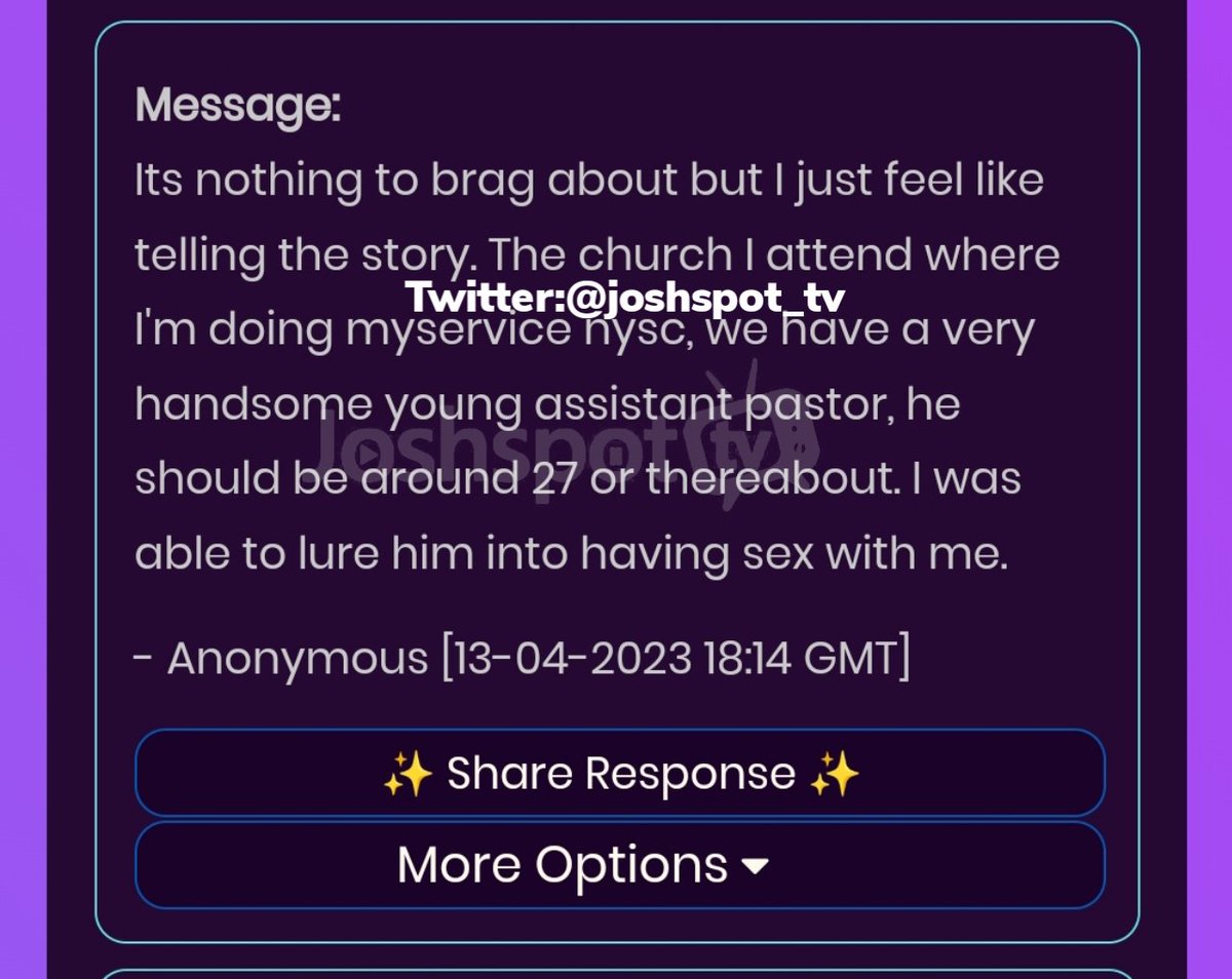 Joshspot Tv on Twitter "“Seduced my church pastor to have s*x with me Joshspot Tv on Twitter "“Seduced my church pastor to have s*x with me