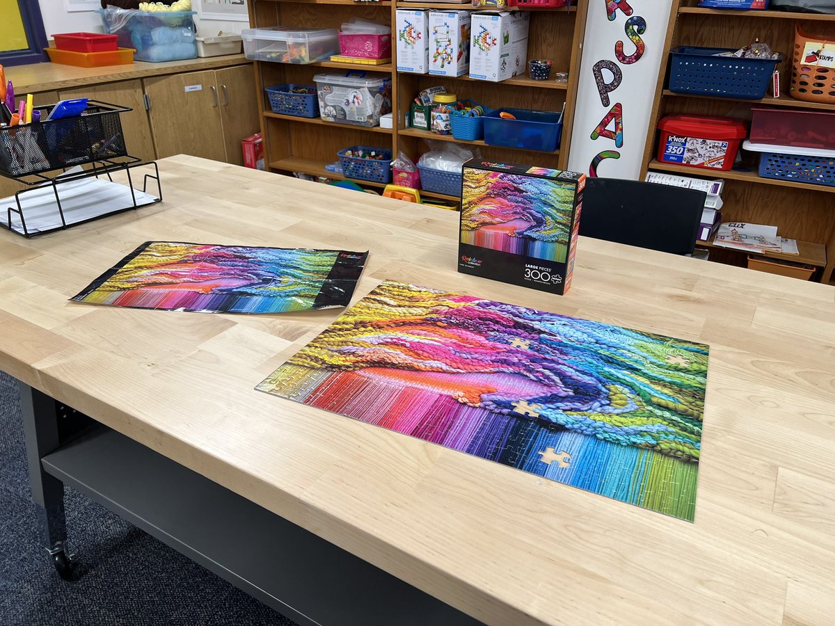 We finished our first puzzle in makerspace! 🧩