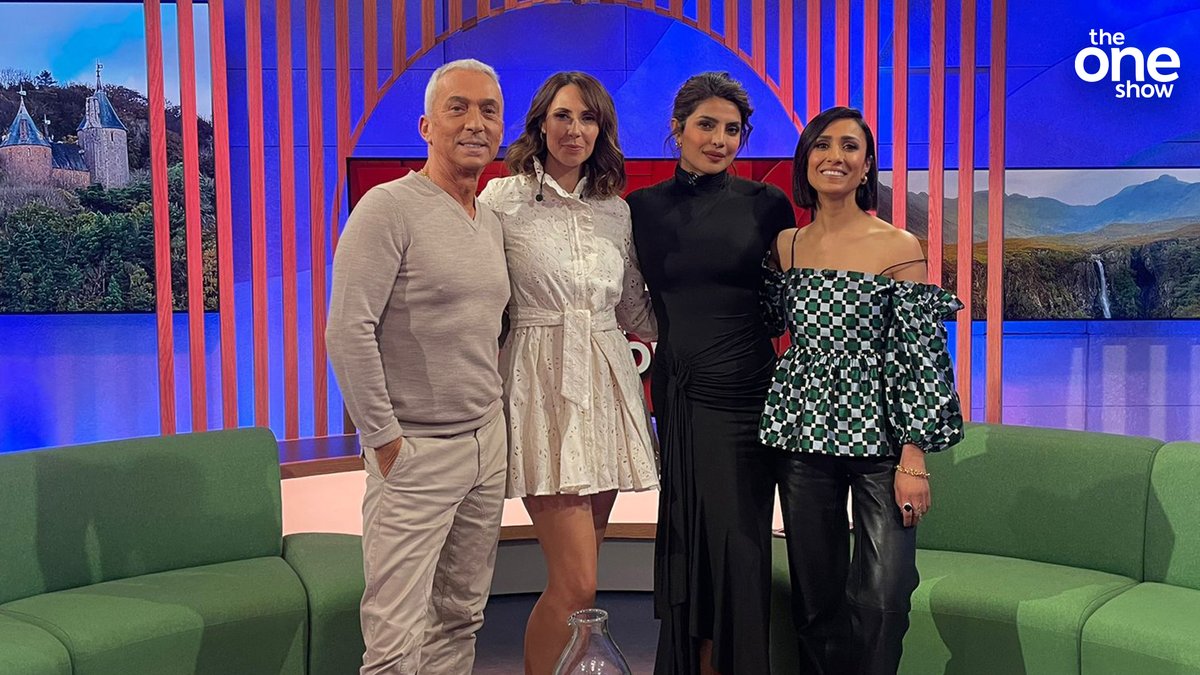 🤩 What a thrilling Thursday #TheOneShow 🤩  
 
Thanks to our guests @PriyankaChopra and @BrunoTonioli for joining @MissAlexJones and @ItsAnitaRani on the sofas 💚  

Missed tonight's show? 😥 Don't worry 🤗 you can catch up now on <a href="/BBCiPlayer/">BBC iPlayer</a> 👉 bbc.in/3GGZ8vv