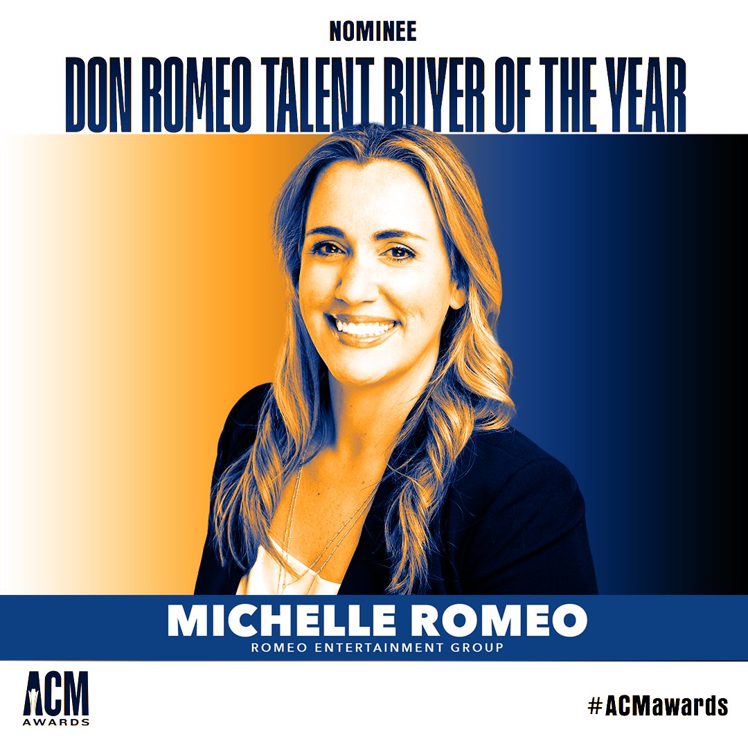 RomeoEntGroup's tweet photo. Congratulations to Michelle Romeo and @CheFrontierDays  on their @ACMawards nominations! https://t.co/tDYGLsNFOi