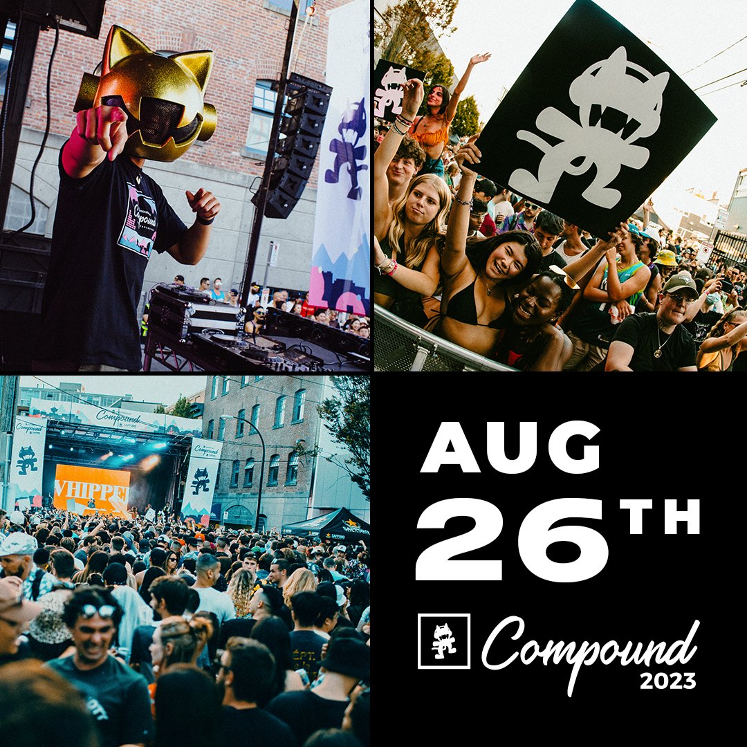 Monstercat's tweet photo. We're coming home, Vancouver! 😻
Mark your calendars because our flagship block party, #MonstercatCompound, returns to Railtown on August 26th!
This event is FREE with RSVP
Click the link meow & get ready to rage💥🤘
https://t.co/RyK5WmjqHV
@Blueprintevents https://t.co/UYDCpzGWTp