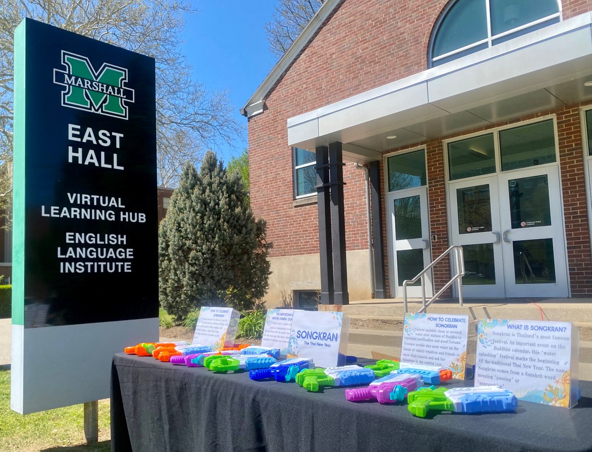 mu_caas's tweet photo. Come kick off Songkran (Thai New Year) with us!! 

It’s a water festival so we have plenty of water guns and water balloons here at East hall💚🌞

#thainewyear #songkran #studentactivities #marshalluniversity @MarshallU_LGBTQ https://t.co/JL5CYIQOJR