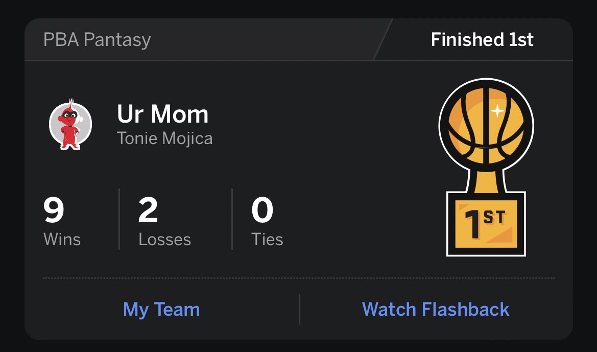 Won my bf’s fantasy basketball league 😎