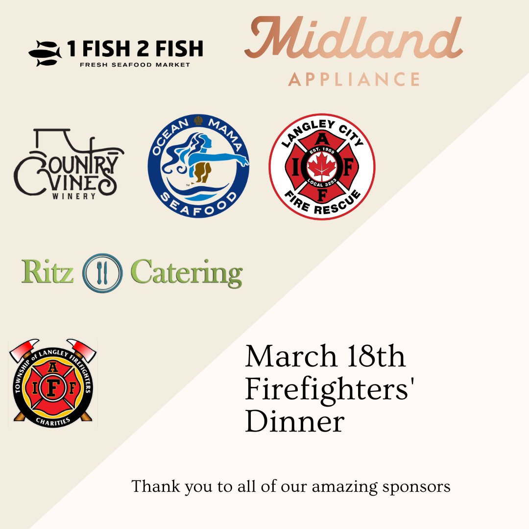 TLFCS's tweet image. On March 18th, Langley firefighters partnered with Midland Appliance to host the highest bidders of the Giving Hearts Gala, the BMG Group. Thanks to Langley Memorial Hospital Foundation's live auction, and a shoutout to Jasbir &amp;amp; friends for a remarkable night!