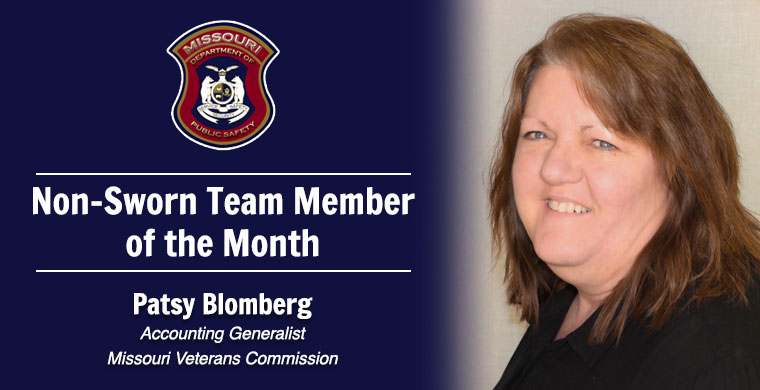 MoPublicSafety's tweet photo. Patsy is invaluable @MoVetsComm. When jobs have been open in the Cemetery Program she’s stepped in to ensure MVC keeps serving veterans & families. She's also taken on training duties, all while completing her own responsibilities w/ excellence. Details: https://t.co/p4cofY3GQS https://t.co/ux3qsJMDVN